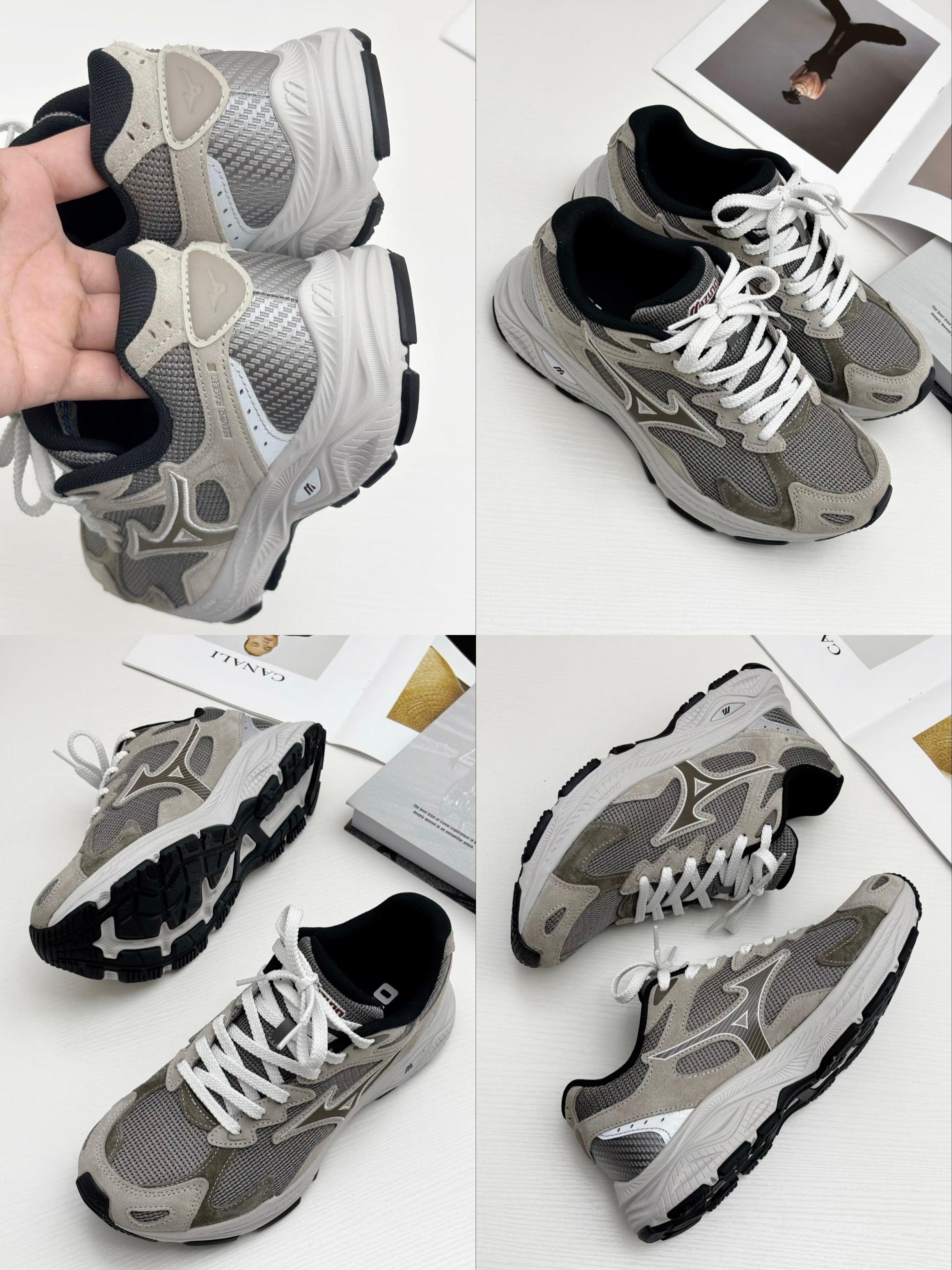 换了这双Mizuno Racer S青木灰,我才发现复古跑鞋能这么“好穿”